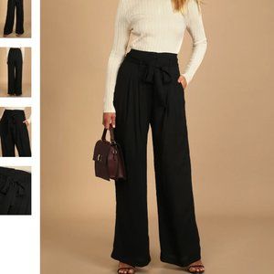 Ee:some High Waisted Paperbag Wide Leg Trousers - Size M